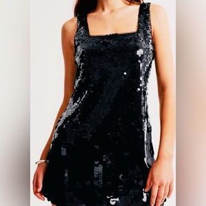 Abercrombie & Fitch Black Sequin Cocktail Dress